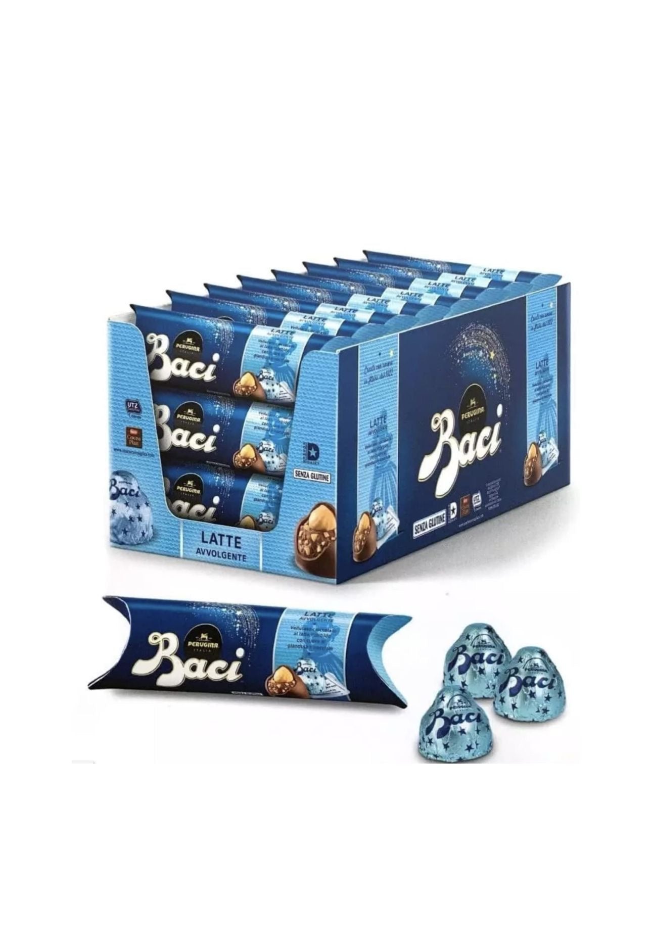 Baci Perugina Umhüllende Milch – 21 Tuben mit 3 Pralinen – 37,5 g