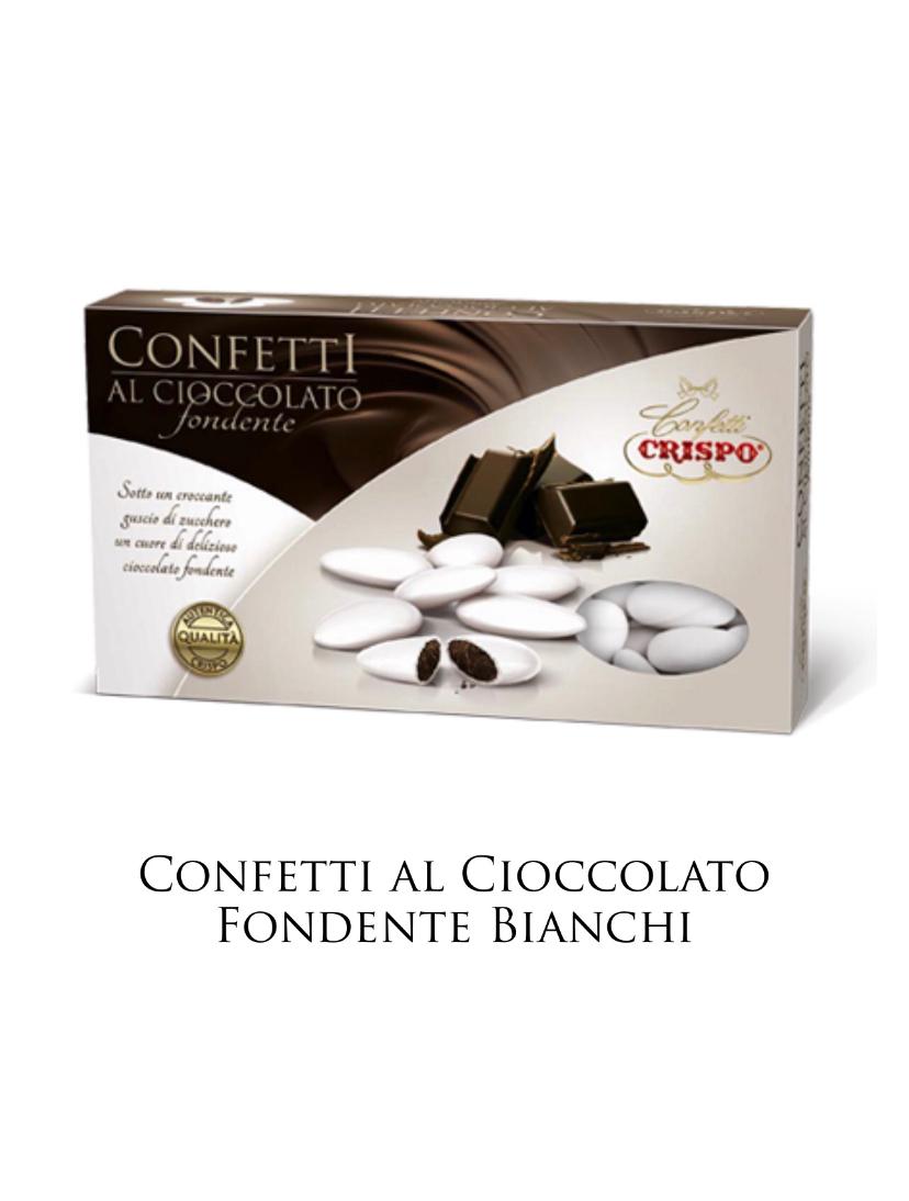 CONFETTI AL CIOCCOLATO FONDENTE BIANCHI