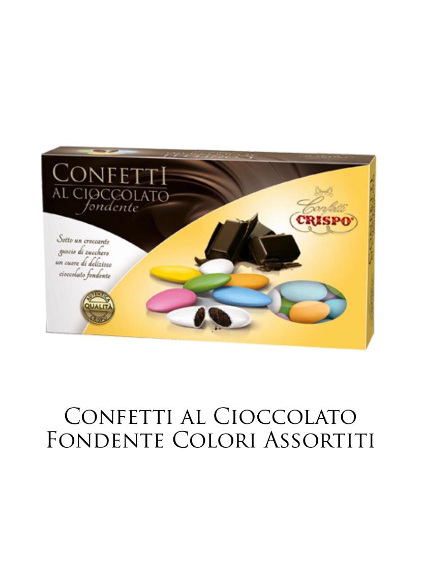 CONFETTI AL CIOCCOLATO FONDENTE COLORI ASSORTITI